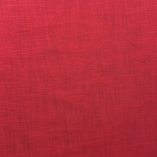 Deep Red Textured Cotton
