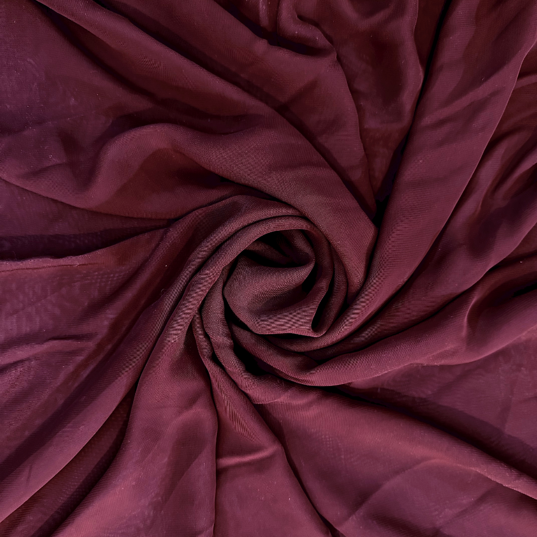 Burgundy Chiffon