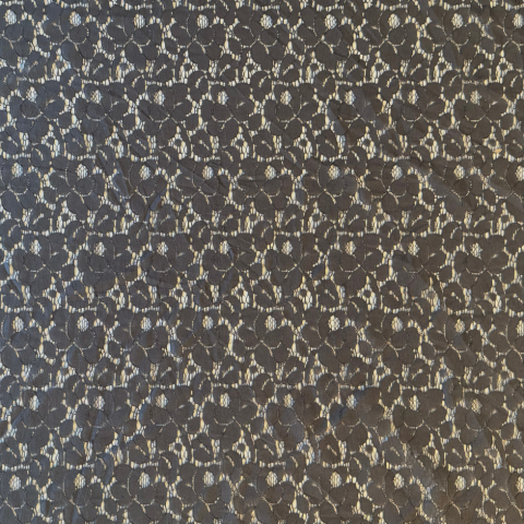 Charcoal Cotton Floral Lace