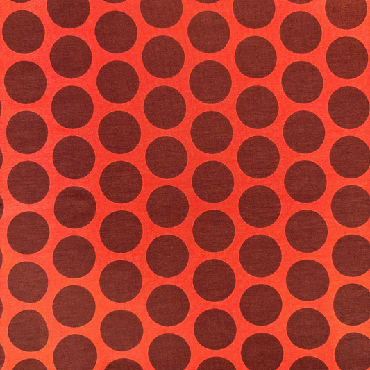 Chili Red w/ Brown Dot Knit