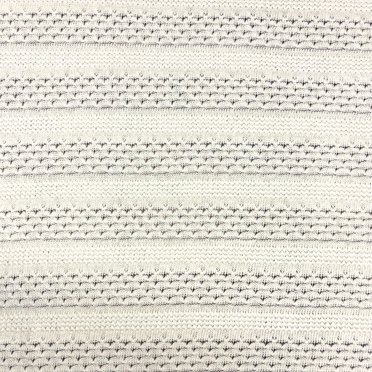 Ivory Stripe Sweater Knit Fabric