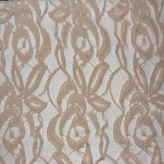 Beige Floral Lace