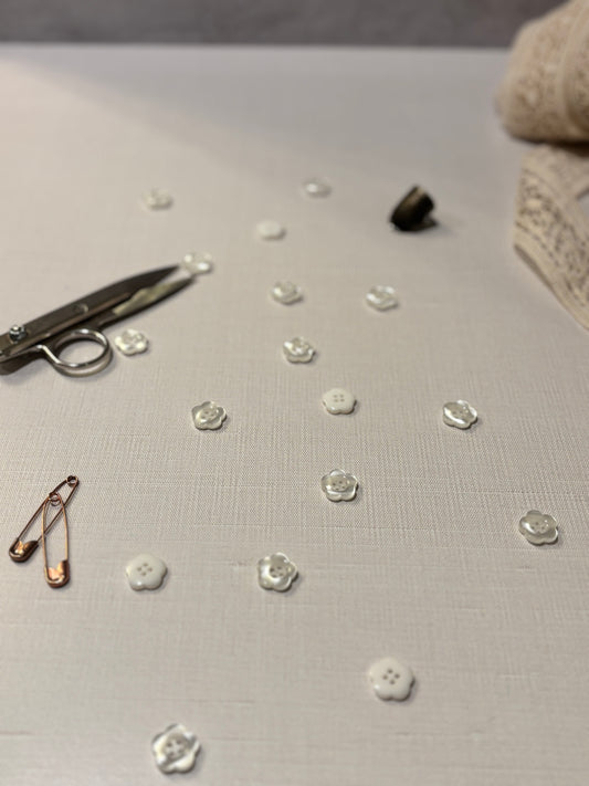 White Flower Button
