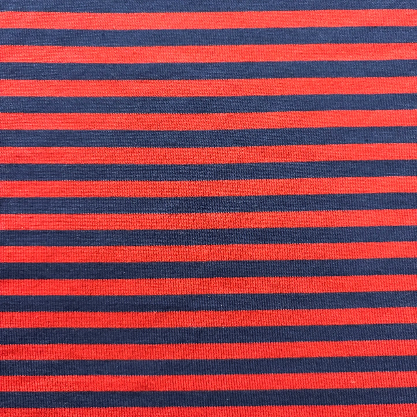 Navy and Red Stripe Jersey Knit