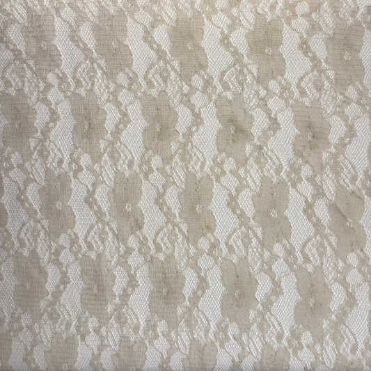Taupe Stretch Floral Lace