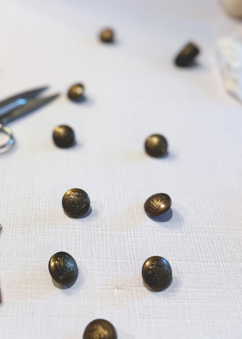 Antique Gold Coat of Arms Large  Button