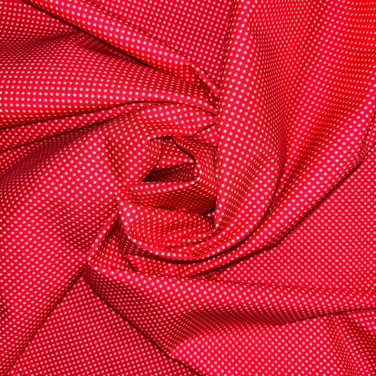 Red and White Small Polka dot