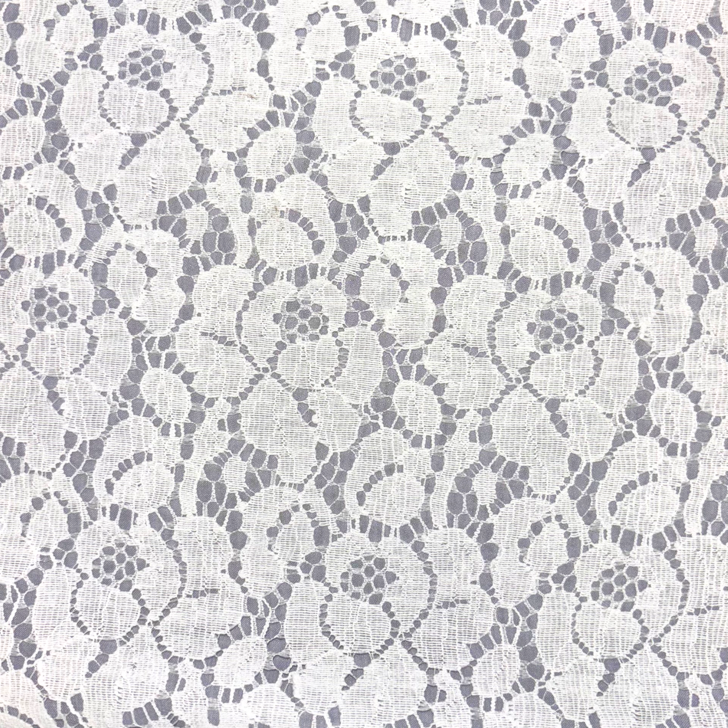 White Cotton Floral Lace
