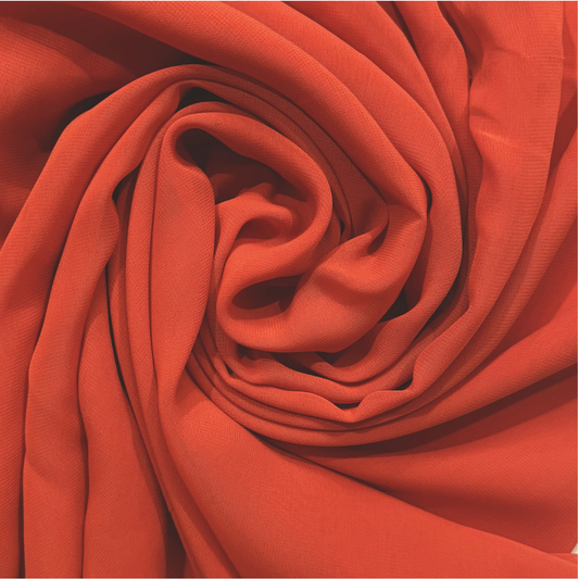 Brick Red Chiffon