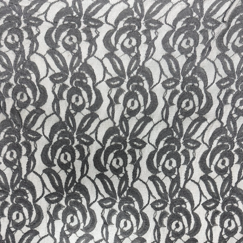 Gray floral lace