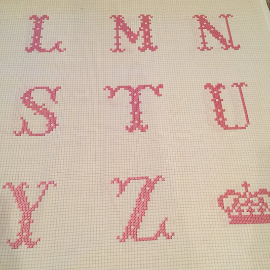 Lakehouse - Cross Stitch Alphabet - LH09016 - Powder