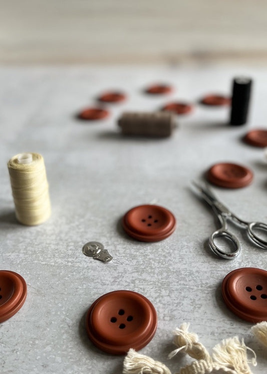 Large Rust Brown Button