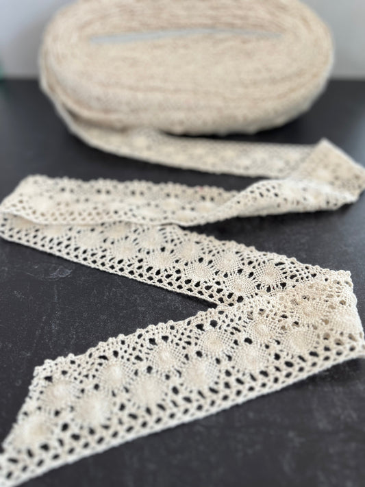 2.5" Cotton Cluny Lace In Ivory
