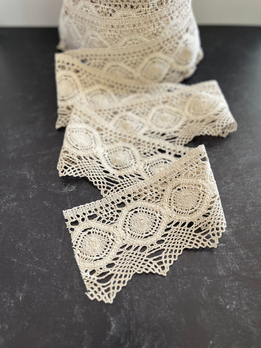 Two Tone Cluny Cotton lace 4.5"