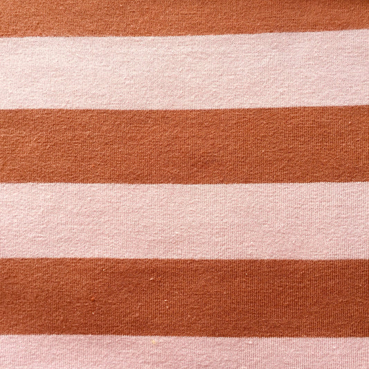 Burnt orange/Pink Stripe Knit -