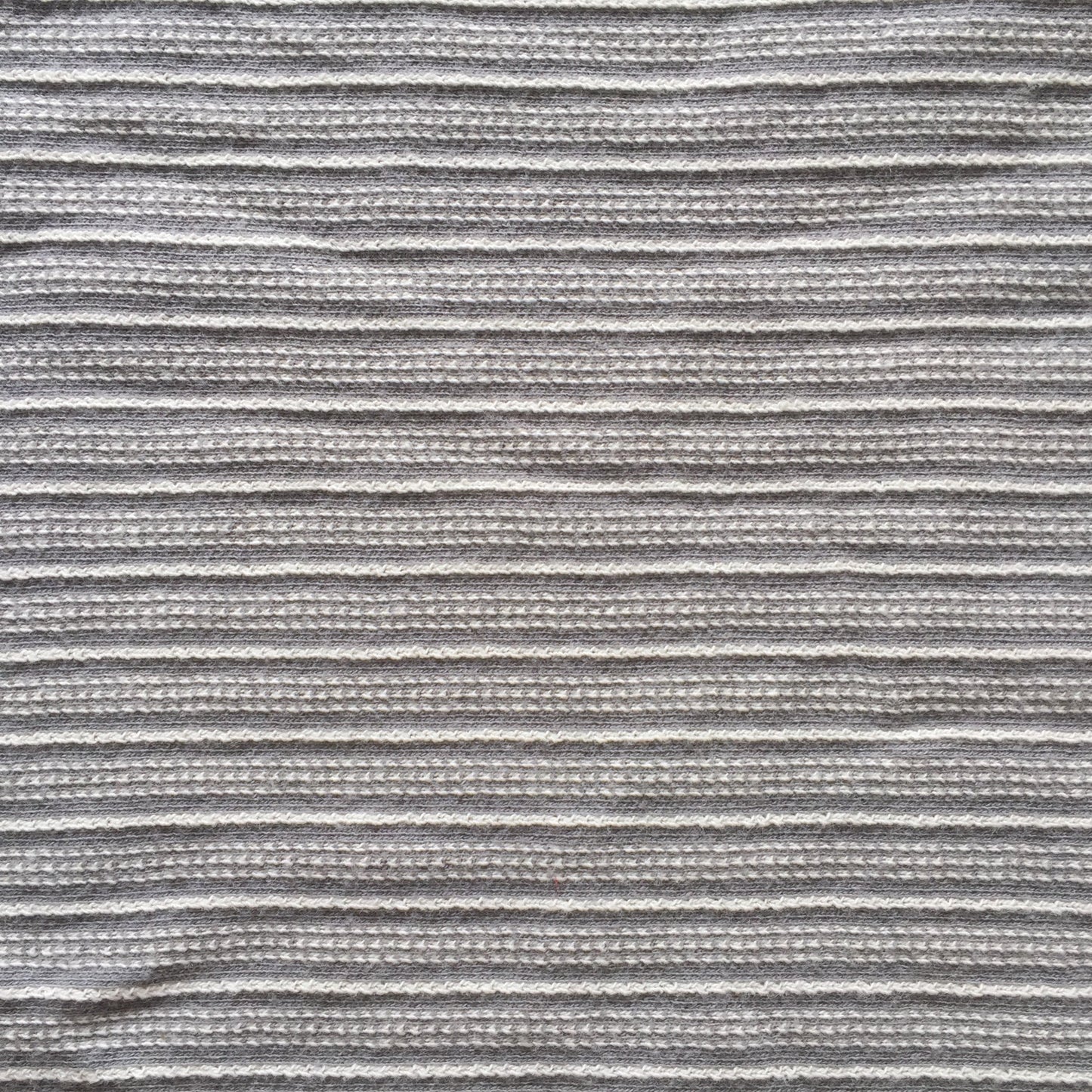 Textured Gray/Cream Stripe Knit