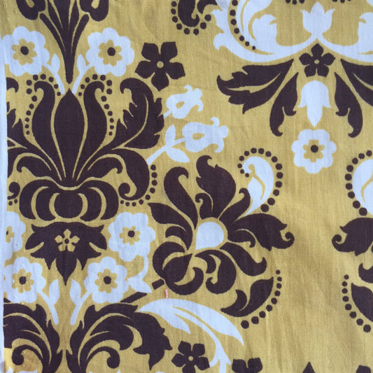 Gold/Brown Floral - Poplin