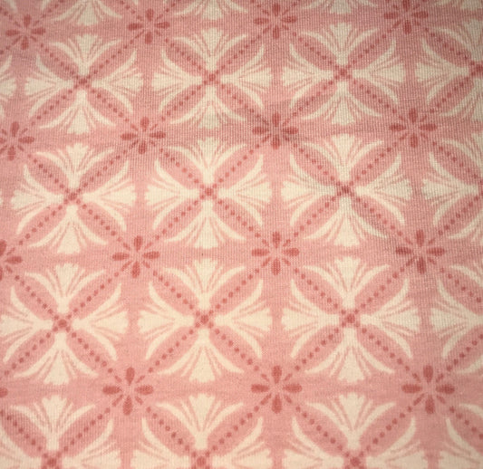 Geometric Medallion Pink  Twill -
