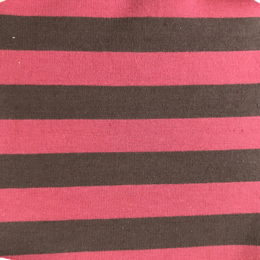 Brown/Raspberry Stripe Knit -