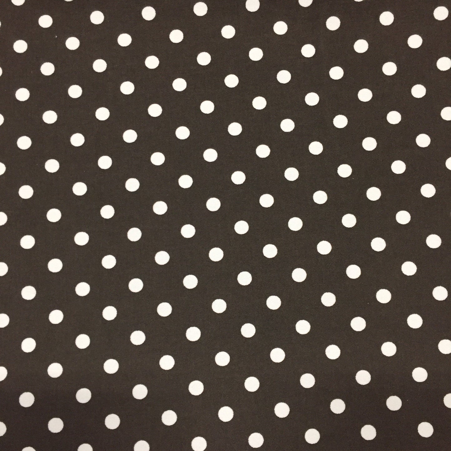 Chocolate/Cream Polka Dot Stretch Twill -