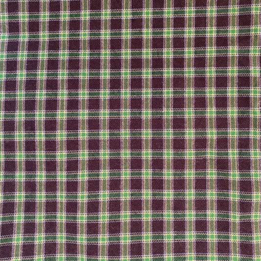 Green/Black Plaid Woven